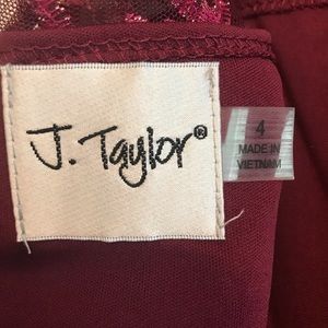 Tea length wine colored dress